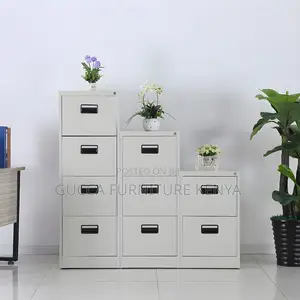 Cabinets:4-Drawer Simple Steel Frame Office Cabinet