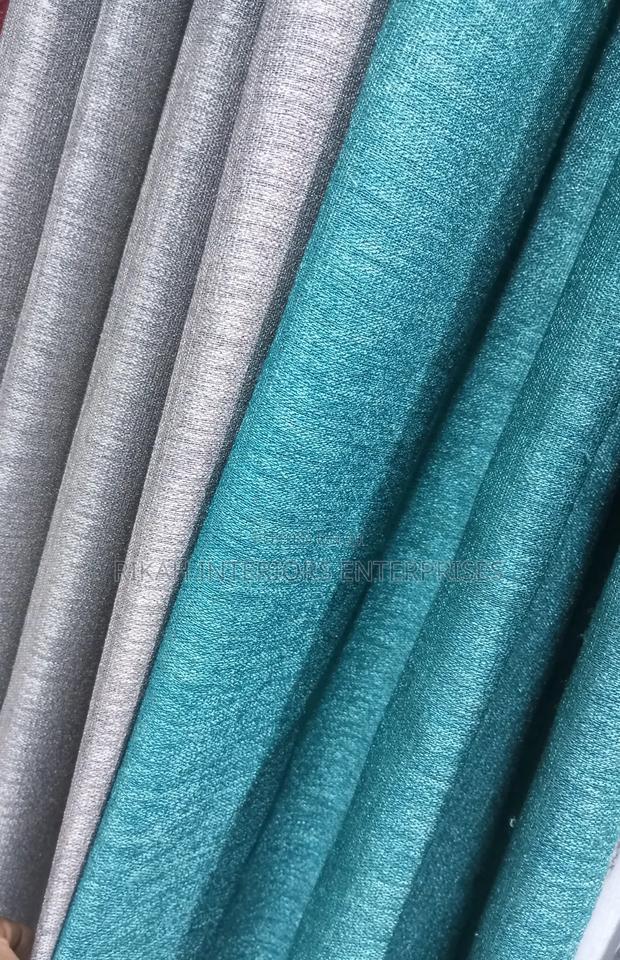 Light Grey and Turquoise Curtains - main view