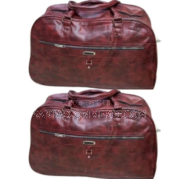 Leather Travel Duffle Bag - thumbnail 3