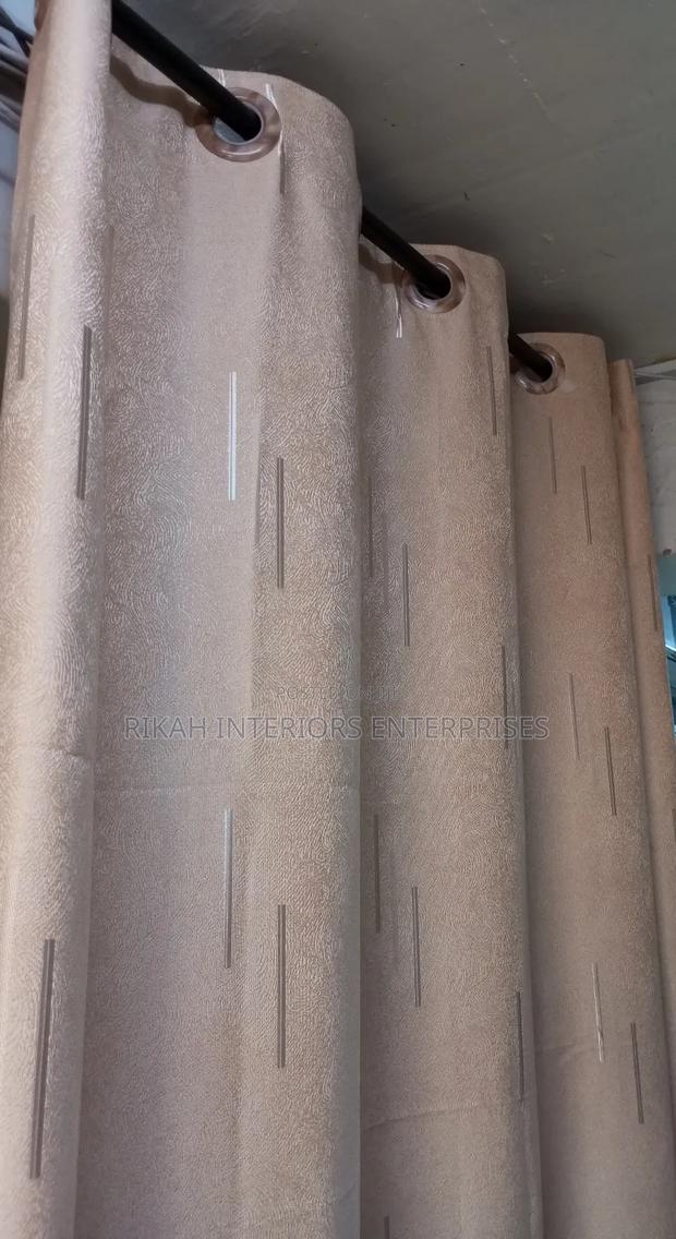 Cream Curtain With Silver Lines