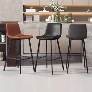 Home Chairs: Stylish Bar Stools in Modish Rawhide Seat