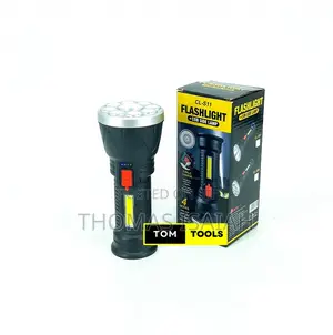 9LED Flashlight Torch With COB Side Lamp