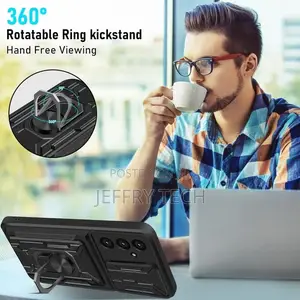 Samsung A15 Full Protection Case Visa Card Slider Camera