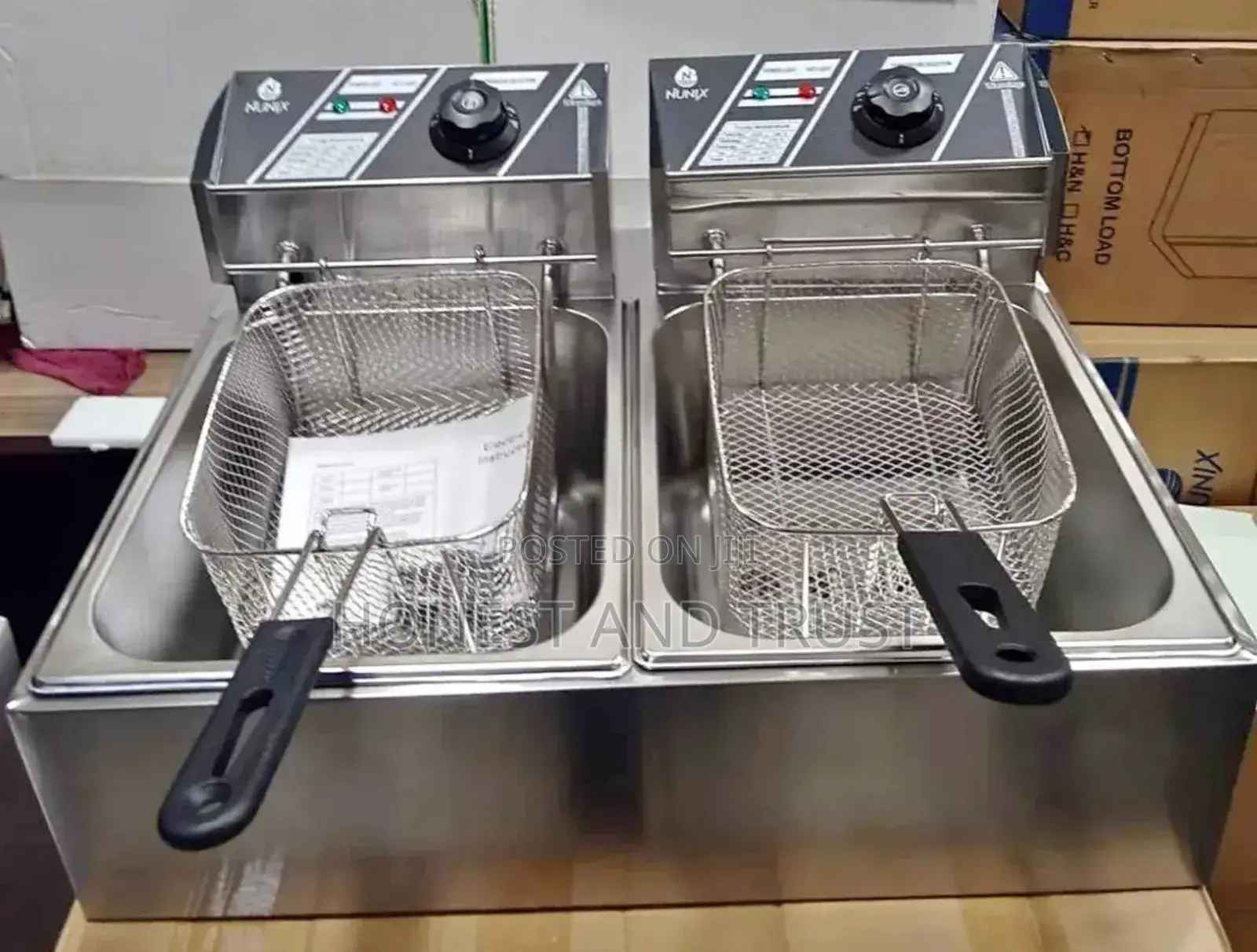 Double Nunix Deep Fryer Double 12 Litres