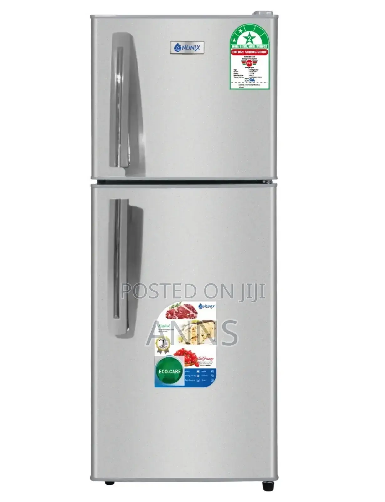 Nunix 210 Litres Refrigerator Double Door With Door Handle