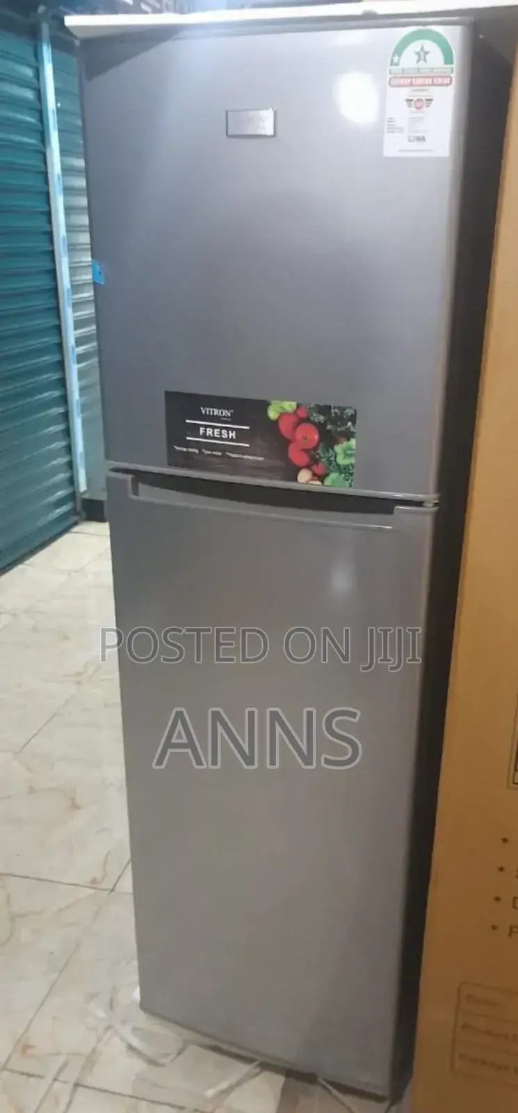 Vitron 170litres Grey Defrost Double Door Fridge