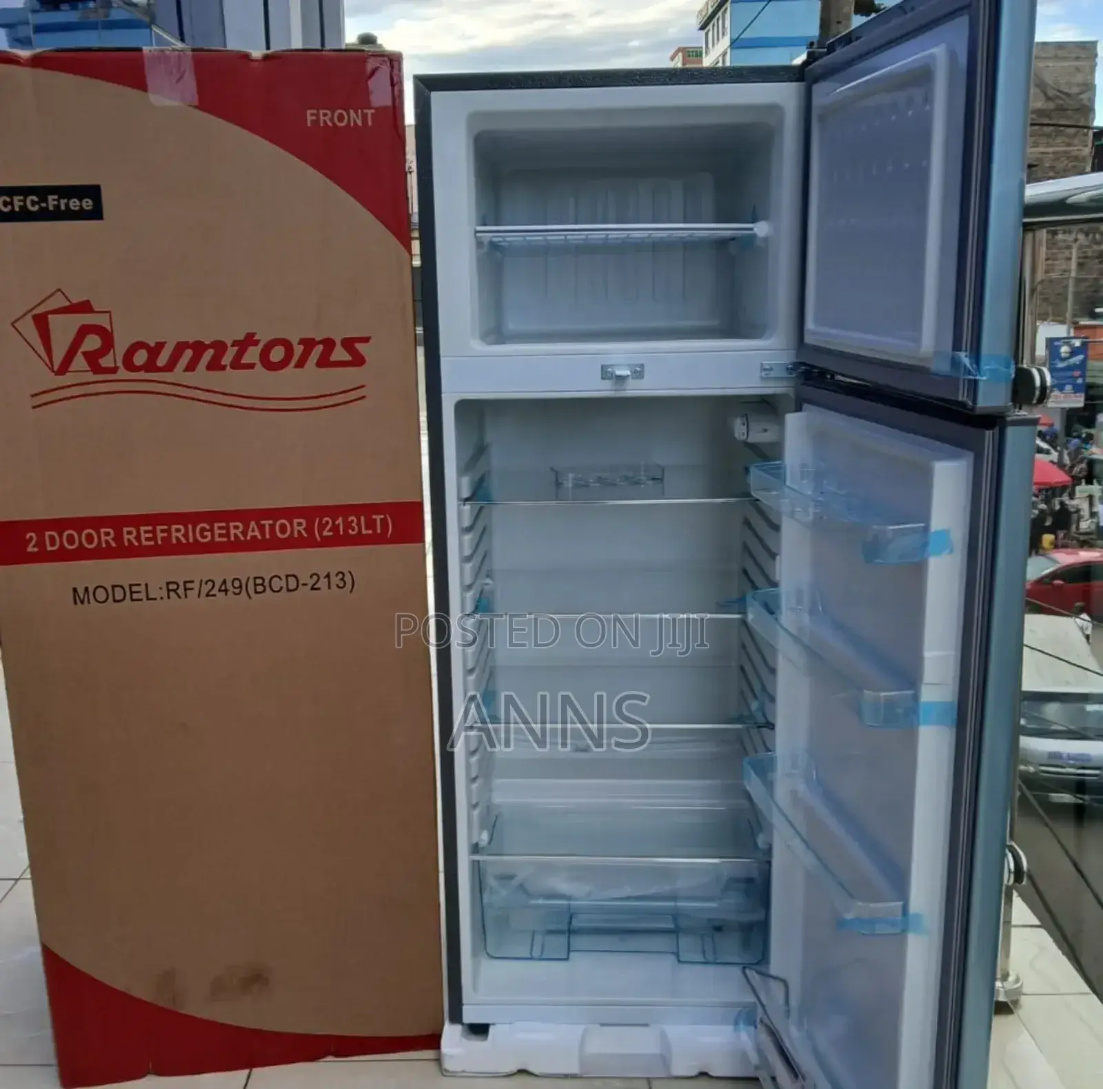 Ramtons 213l Double Door Fridge-Silver