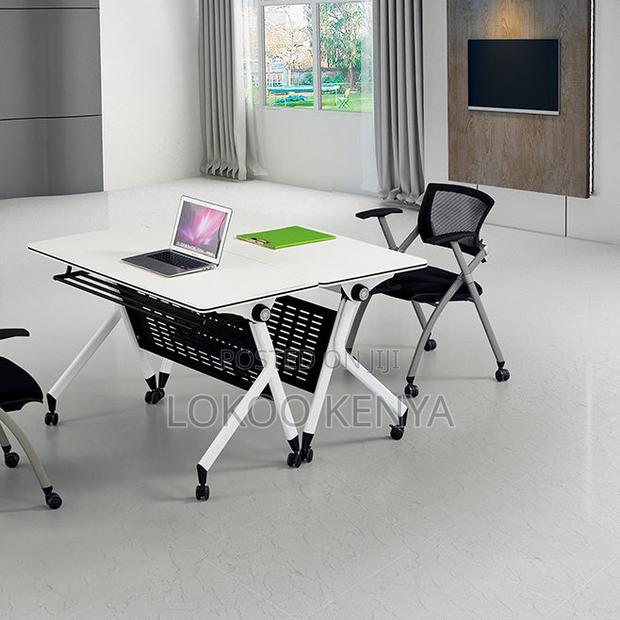 Office Desk: Movable With Wheels Conference Training Desk