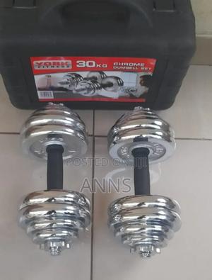 30kgs Chrome Iron Cast Dumbells - thumbnail 2