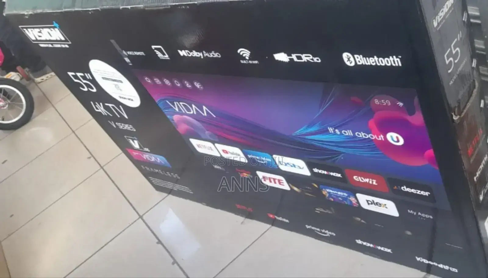 55 Inch Vision Vidaa Frameless Tv- And Bluetooth Enabled