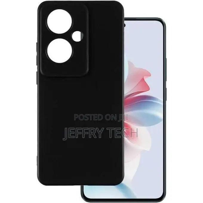 Reno 11F 5G) Black Case Soft TPU Bumper Silicone Bumper Rein