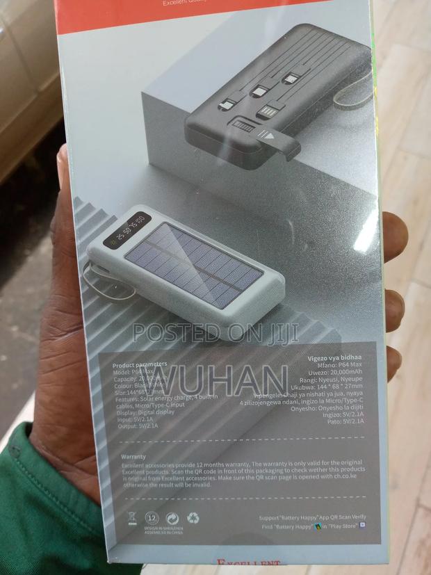 Excellent 20000mah Solar Rechargeable Power Bank With Torch - thumbnail 3