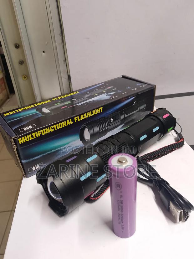 Zooming Multifunctional Flashlight Torch Rechargeable
