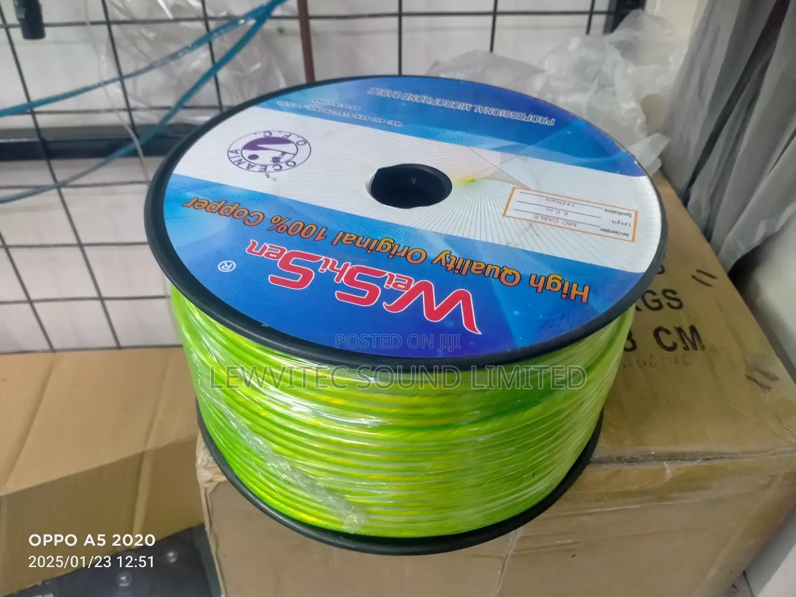 Low Noise Green Mic Cable