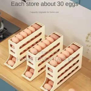 4 Layer Rolling Egg Dispenser Holds 30eggs