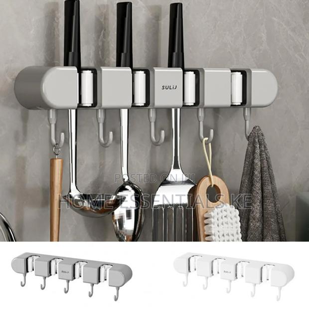 *Non Slip Wall Mounted Mop Holder* 5hooks - thumbnail 2