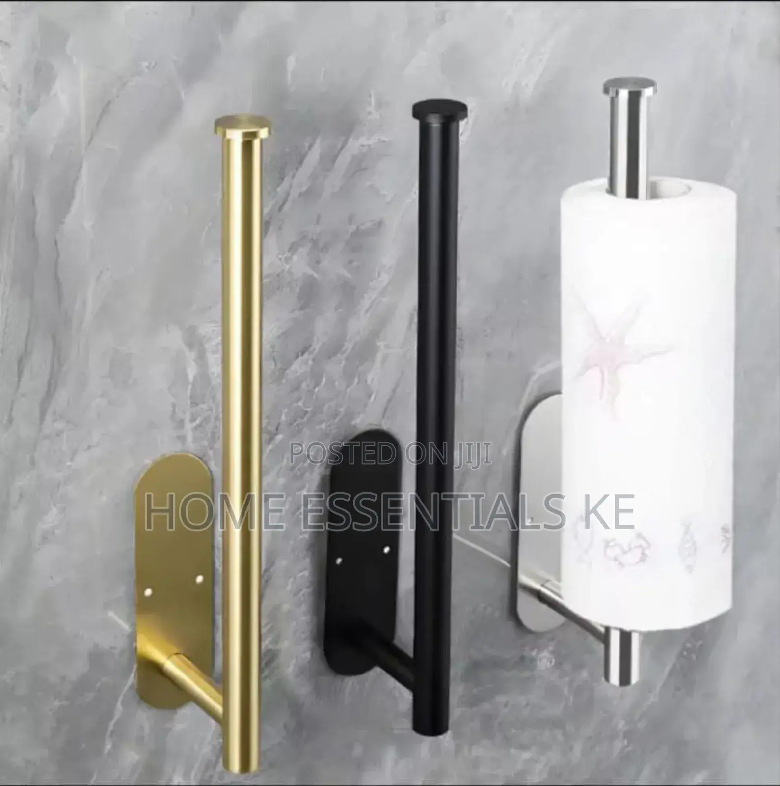  Tissue/Towel Holder
 Adhesive /Screws
* Black Silver