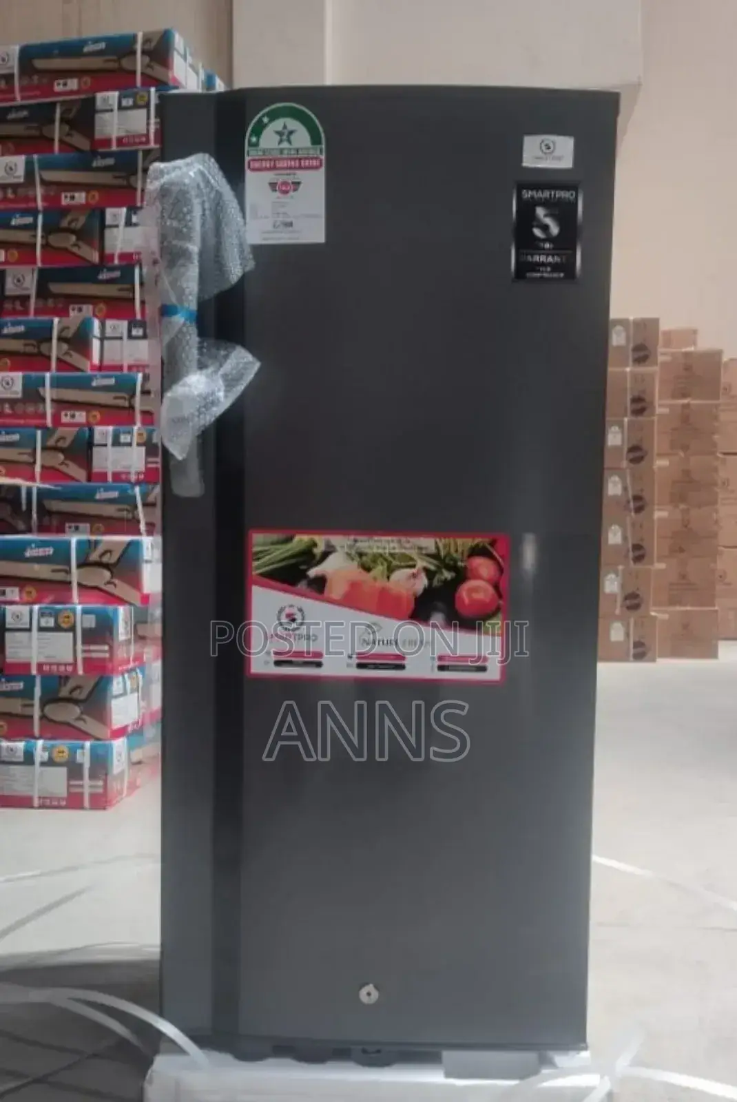Smart Pro 150L Single Door Grey Fridge