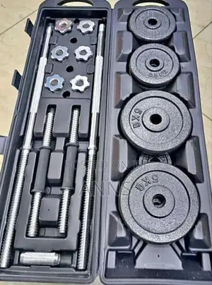 York/ Chrome 50kgs Dumbells With Burbell