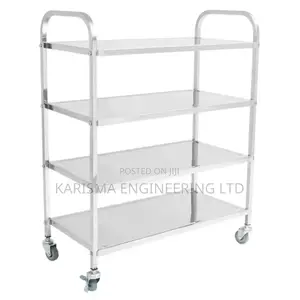 Squire Tube 1.0MM Stainless Steel 4 Tier Food Trolley
