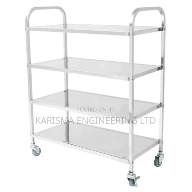 Four Tier Food Serving/Hospital Trolley