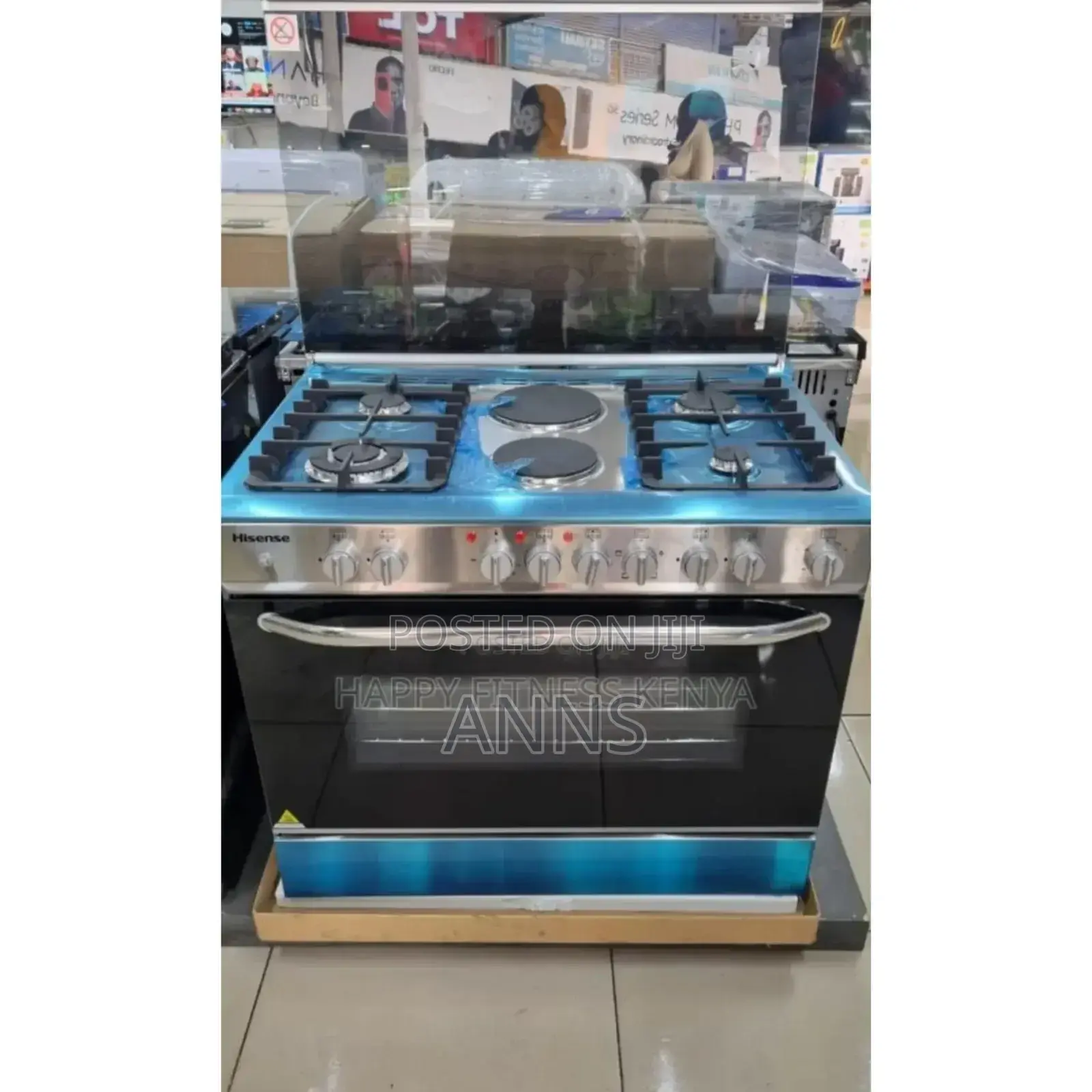 Hisense Cooker. 90by90 4gas 2electric Plate