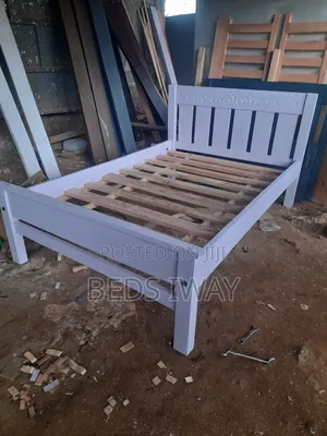 Wooden White Bed 4x6