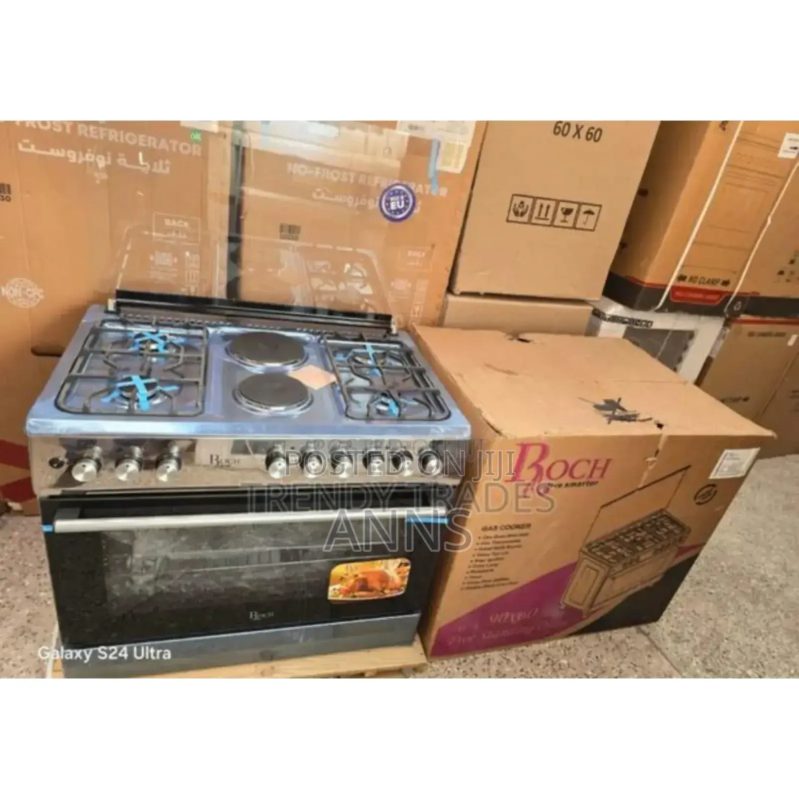 Silver Black Roch Cooker.4gas 2electric Platestanding Cooker