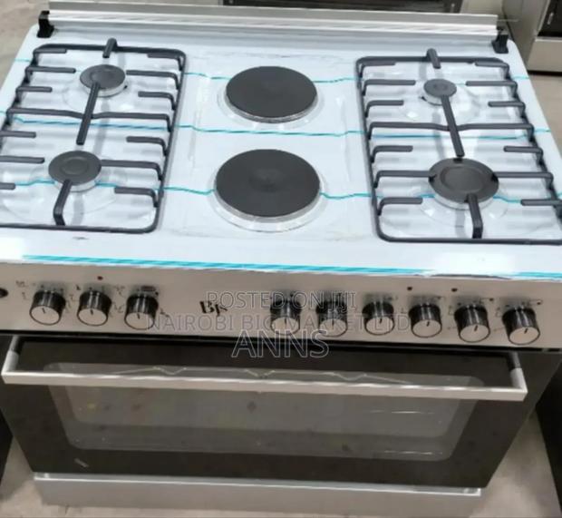 Digital White 60by90 4+2 Standing Cooker - main view