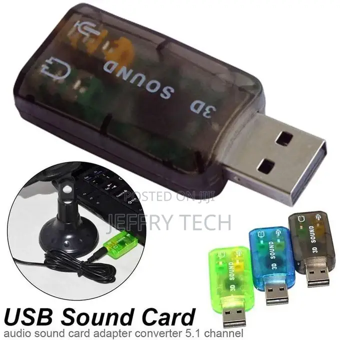 New 5.1 External USB Audio Sound Card Adapter For