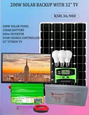 200w Solar Backup With 32 Inches Tv