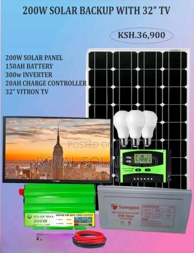 200w Solar Backup With 32 Inches Tv - main view