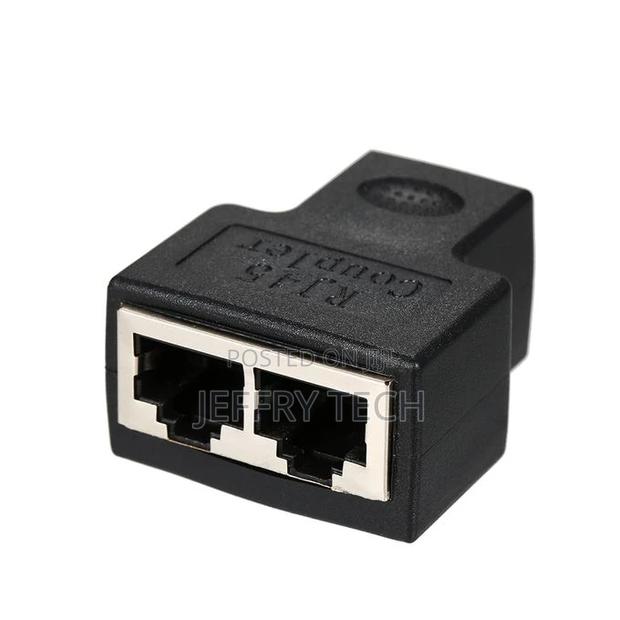 RJ45 Splitter Adapter Connector 1 to 2 Female Ports for CAT