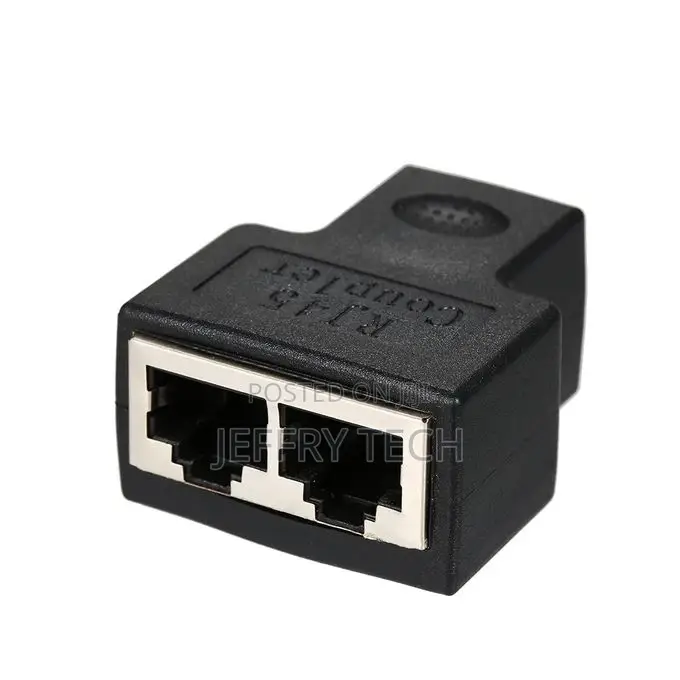 RJ45 Splitter Adapter Connector 1 to 2 Female Ports for CAT