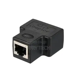 RJ45 Splitter Adapter Connector 1 to 2 Female Ports for CAT