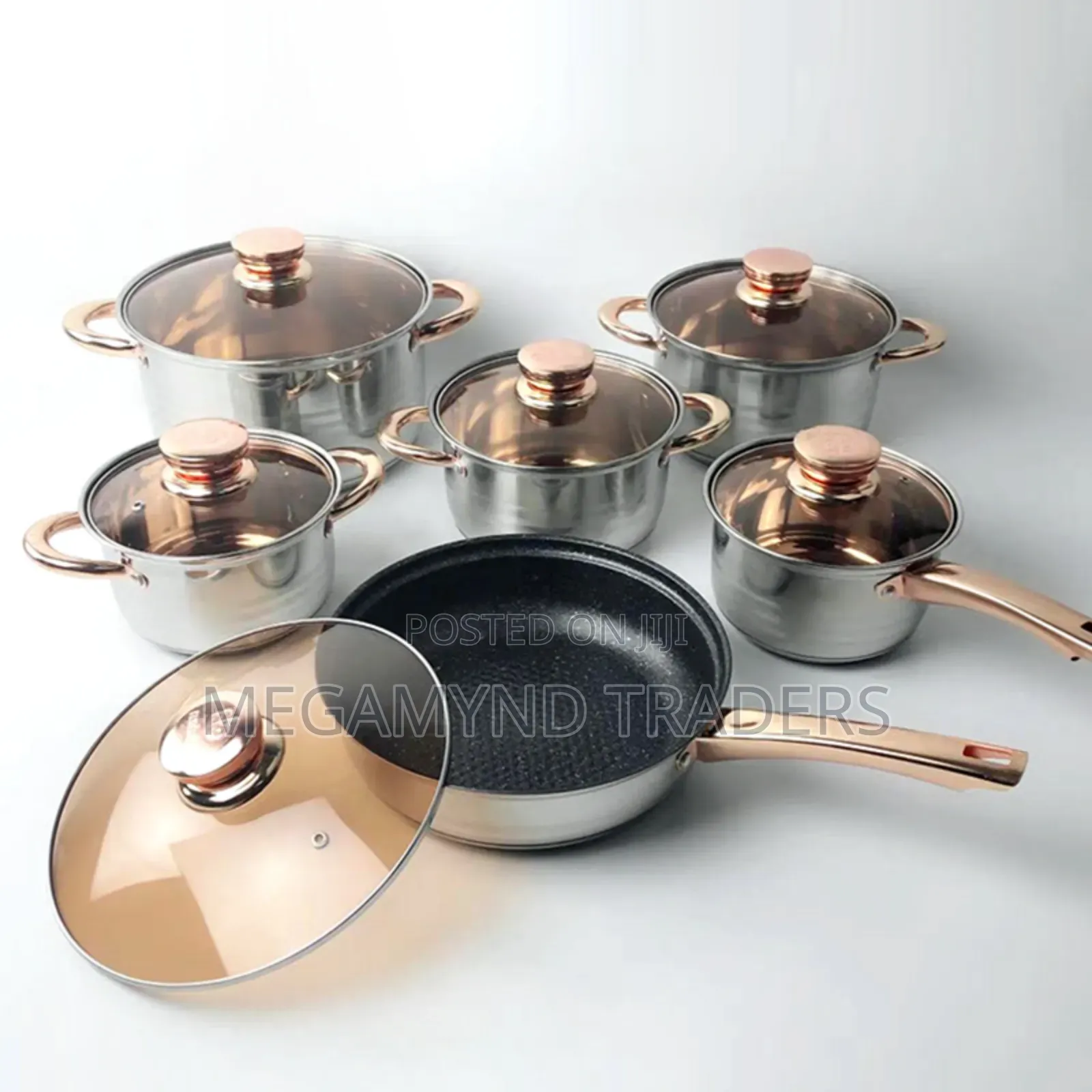 Stainless Steel Cookware Set/12pc Induction Sufuria
