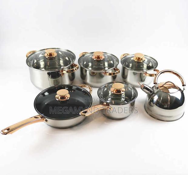 Stainless Steel Cookware Set/12pc Induction Sufuria - thumbnail 4