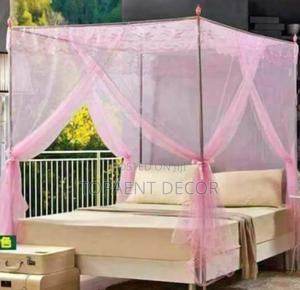 Pink 4 Stand Queen Size Bed Mosquito Net - thumbnail 2