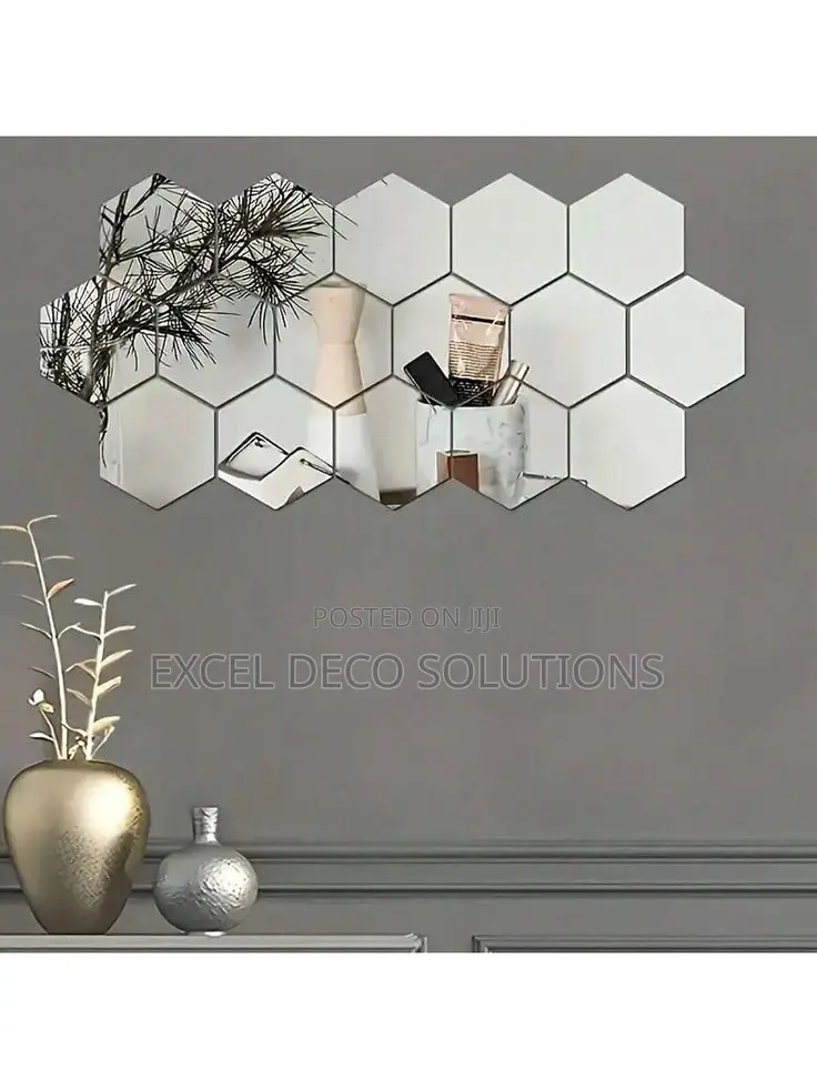 Hexagon Wall Mirrors Stickers