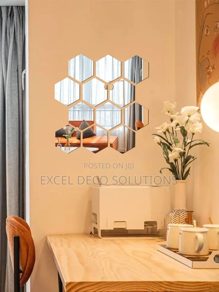 Hexagon Mirror Surface Wall Stickers