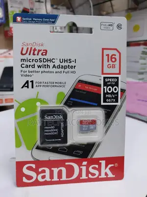 Sandisk 16gb Ultra Microsdhc Uhs-I Memory Card With Adapter