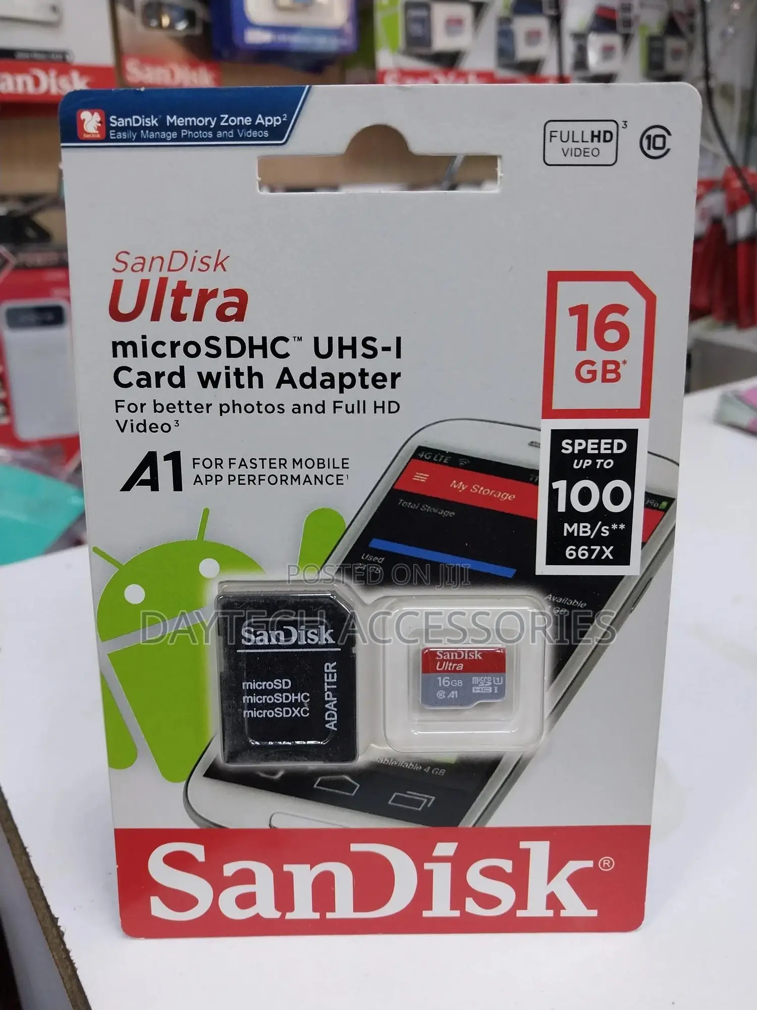 Sandisk Ultra 16gb Microsdhc Uhs-I Card Adapter 10mbs