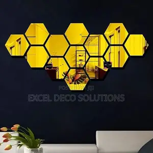 New Shape Gold Hexagon Home Decor Mirrors