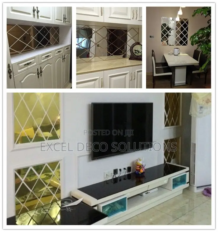 The Ultimate DIY Decor Hack!- Peel and Stick Diamond Mirrors