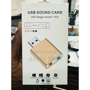 External Sound Card - USB 7.1 - 3.5mm - Black