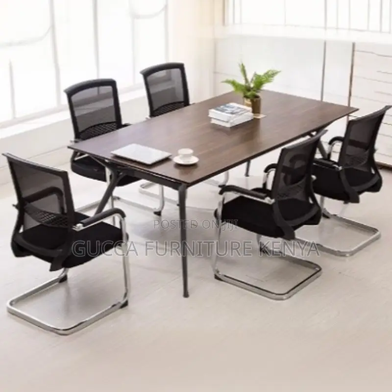 Office Chairs: Mesh Black Fixed Chrome Waiting Chair