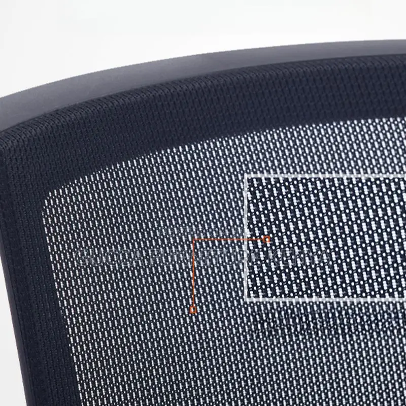Office Chairs: Mesh Black Fixed Chrome Waiting Chair