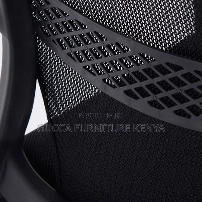 Office Chairs: Mesh Black Fixed Chrome Waiting Chair