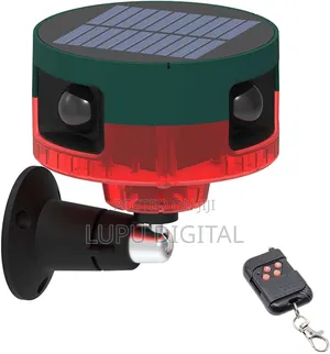 Solar Motion Sensor 129db Siren Sound Strobe Light Alarm