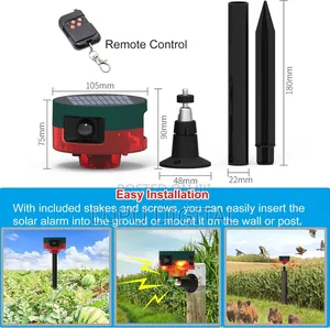 Solar Motion Sensor 129db Siren Sound Strobe Light Alarm